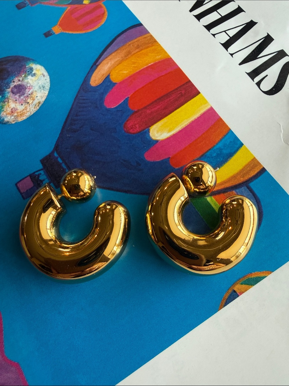 Jenny Bird Tome Gold Hoop Earrings -Large